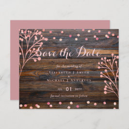 Rustikale ROSE GOLD Wedding Pink Wood Budget