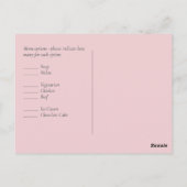 Rustikale ROSE GOLD Wedding Pink Wood Budget Postkarte (Rückseite)