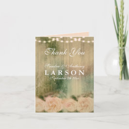 Rustikale Rose Hochzeit Danke