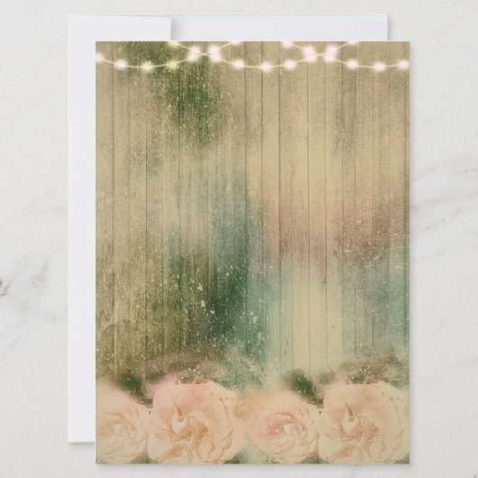 Rustikale Rose Hochzeit rettet das Datum Save The Date (Rückseite)