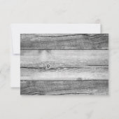 Rustikale Rose Hochzeit von RSVP Karte (Rückseite)