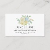 Rustikale Rose Hydrangea Wedding Website UAWG Begleitkarte (Vorderseite)
