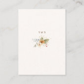 Rustikale Rose im Herbst Botanisches Skript Begleitkarte (Rückseite)