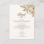 Rustikale Rose im Herbst Botanisches Skript Begleitkarte (Vorderseite)