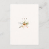 Rustikale Rose im Herbst Botanisches Skript Begleitkarte (Rückseite)