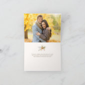 Rustikale Rose im Herbst Botanisches Skript Dankeskarte (Innenseite)