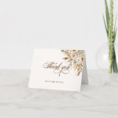 Rustikale Rose im Herbst Botanisches Skript Dankeskarte (Vorderseite)