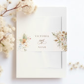 Rustikale Rose im Herbst Botanisches Skript Einladungsbanderole