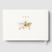 Rustikale Rose im Herbst Botanisches Skript Gästebuch (Rückseite)