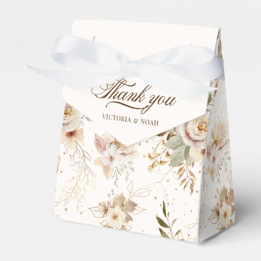 Rustikale Rose im Herbst Botanisches Skript Geschenkschachtel (Vorderseite)