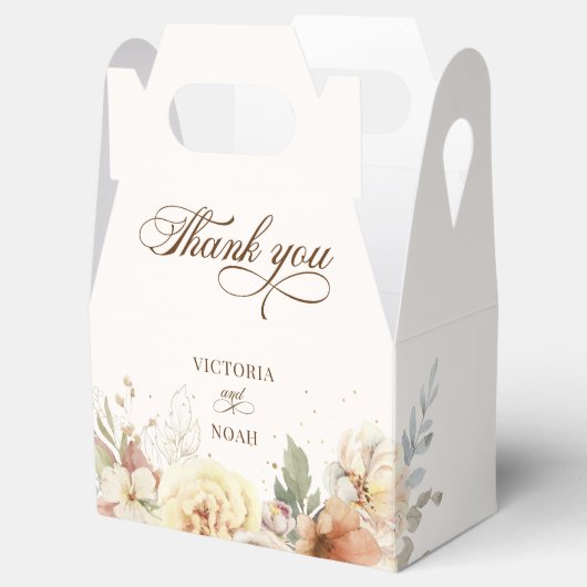 Rustikale Rose im Herbst Botanisches Skript Geschenkschachtel (Geöffnet)