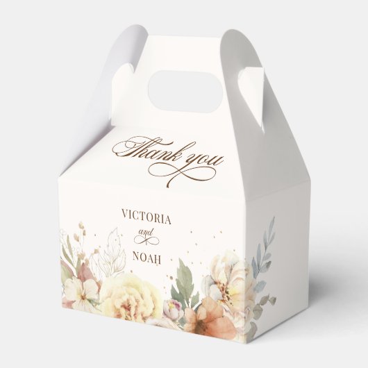 Rustikale Rose im Herbst Botanisches Skript Geschenkschachtel (Vorderseite)