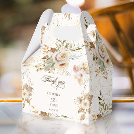 Rustikale Rose im Herbst Botanisches Skript Geschenkschachtel