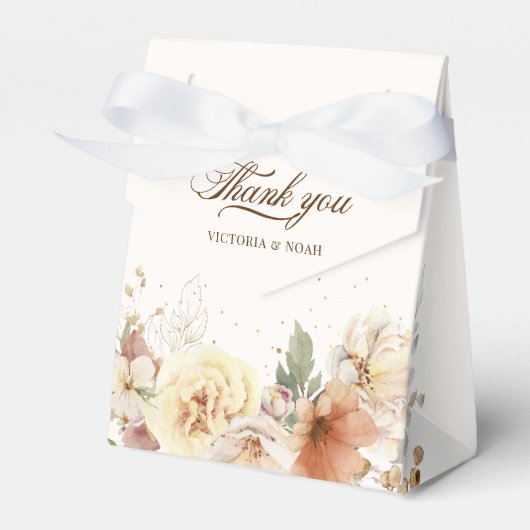 Rustikale Rose im Herbst Botanisches Skript Geschenkschachtel (Vorderseite)