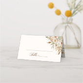 Rustikale Rose im Herbst Botanisches Skript Platzkarte (Vorderseite)