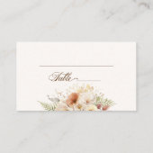 Rustikale Rose im Herbst Botanisches Skript Platzkarte (Rückseite)