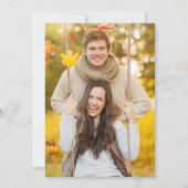 Rustikale Rose im Herbst Botanisches Skript Save The Date (Rückseite)