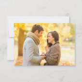 Rustikale Rose im Herbst Botanisches Skript Save The Date (Rückseite)