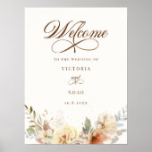 Rustikale Rose im Herbst Botanisches Skript Willko Poster (Vorne)