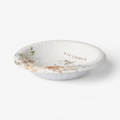 Rustikale Rose im Herbst Wasserfarben Botanisch Pappteller (Gewinkelt)