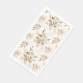 Rustikale Rose im Herbst Wasserfarben Botanisch Serviette (Ecke)