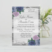 Rustikale Rose im Land Barnholz Einladung zur Hoch (Stehend Vorderseite)