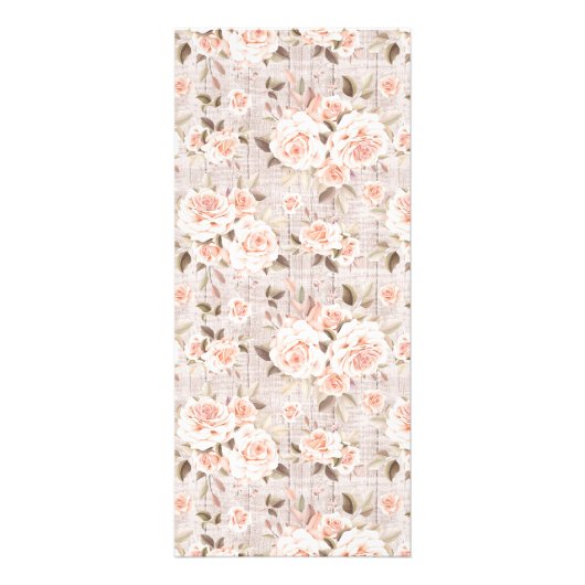 Rustikale Rose Kinderdusche wünscht Spielkarte Werbekarte (Hinten)