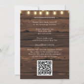 Rustikale Rose Lights Boho Dream Feathers Wedding Einladung (Rückseite)