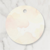 Rustikale Rose mit Blumenmuster Hochzeitsgeschenk Geschenkanhänger (Rückseite)