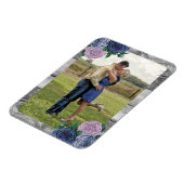 Rustikale Rose mit eigenem Foto aus Holz Magnet (Linke Seite)