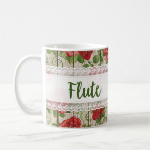 Rustikale Rose mit Flutholz Kaffeetasse