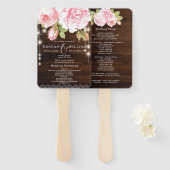 Rustikale Rose mit Holzsaitenleuchten Fächer (Vorne und Hinten)