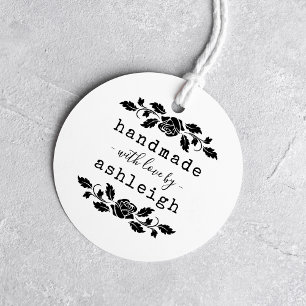 Rustikale Rose mit Liebe INDIVIDUELLE NAME Gummistempel