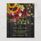 Rustikale Rose mit Sonnenblumen Flyer (Vorne)