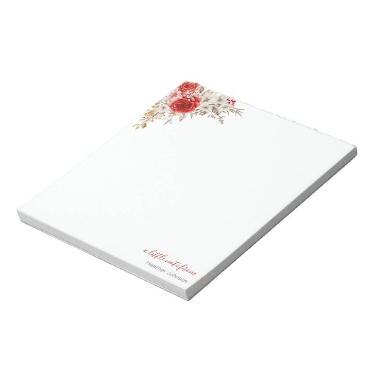 Rustikale Rose Notizblock (Rotiert)