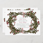 Rustikale Rose Rosa Rose Botanischer Garten Einladung (Vorne/Hinten)