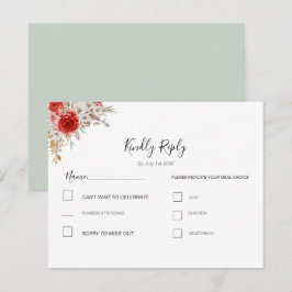 Rustikale Rose RSVP Karte