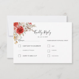 Rustikale Rose RSVP Karte