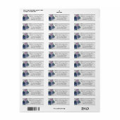 Rustikale Rose Rücksendeadresse Holz und Shabby Ch (Vorne)