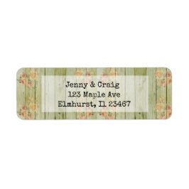 Rustikale Rose Rücksendeadressen-Aufkleber