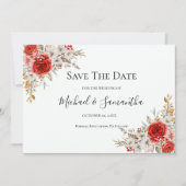 Rustikale Rose Save The Date (Vorderseite)