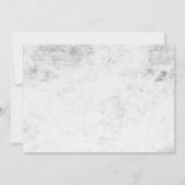 Rustikale Rose schwarz-weiß Einladung (Rückseite)