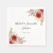 Rustikale Rose Serviette (Vorderseite)