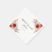 Rustikale Rose Serviette (Ecke)