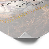 Rustikale Rose und Aster Wedding Welcome Foto Poster (Ecke)