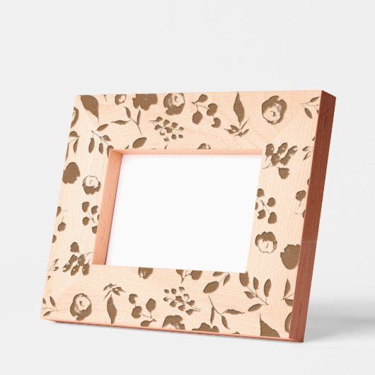 Rustikale Rose und Blume mit Leaf-Muster Geätzte Rahmen (Links)