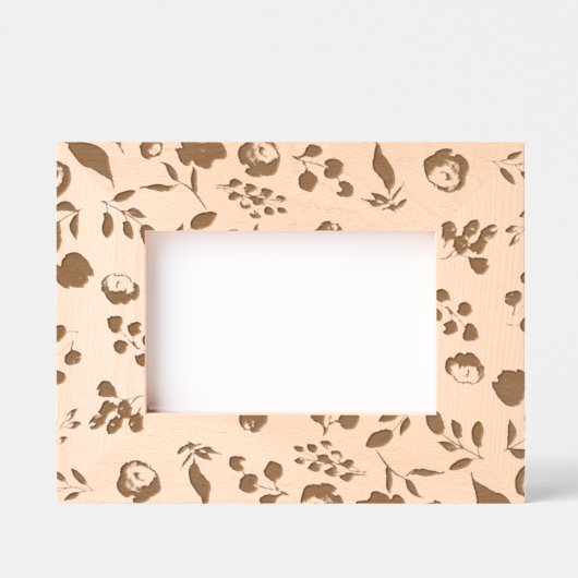 Rustikale Rose und Blume mit Leaf-Muster Geätzte Rahmen (Vorderseite)