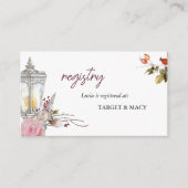 Rustikale Rose und Brautparty-Registrierung Begleitkarte (Vorderseite)