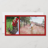 Rustikale Rose und Cowboy Boots Hochzeit Danke (Vorderseite)