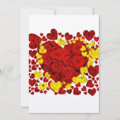 Rustikale Rose und Einladung zur Hochzeitsfeier (Rückseite)